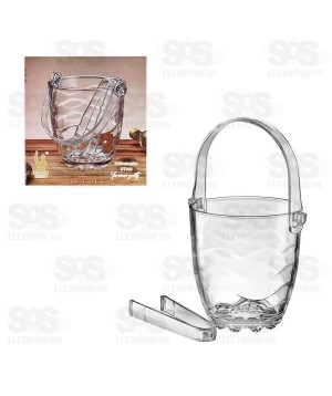 Balde Para Gelo De Vidro Com Pegador 800ML BT002