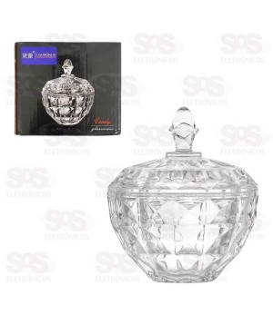 Bomboniere Pote de Vidro Com Tampa 12,5x11,5CM DM604