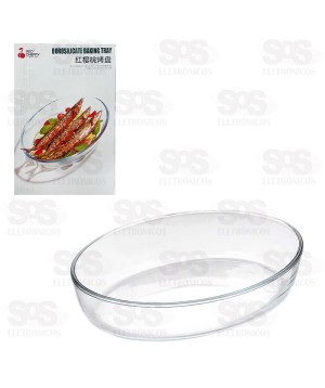 Travessa Oval de Vidro 700ml 20x4,5CM DT07O