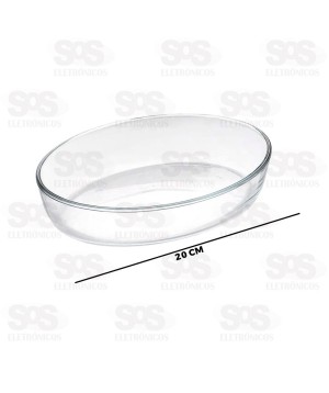 Travessa Oval de Vidro 700ml 20x4,5CM DT07O