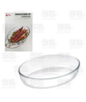 Travessa Oval de Vidro 1600ML 25x6,5CM DT1,6O