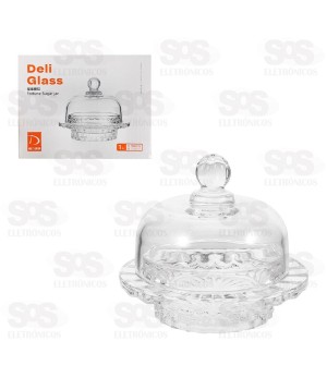 Queijeira Manteigueira de Vidro Com Tampa 12x10CM TG34-5