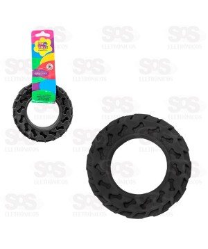 Mordedor Pneu Para Cachorro 10,5CM Cores Variadas Pet Toys 0078B