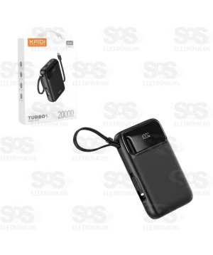 Carga Extra 20.000mAh 3 Interface 20W Kaidi KNC-922