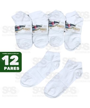 Kit 12 Pares de Meia Soquete Tamanhos Sortidos 31-46