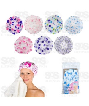 Touca de Banho Plástica Estampa Sortida