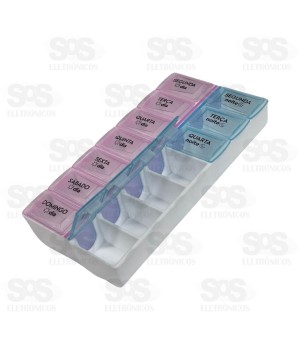 Porta Comprimido Semanal Dia e Noite Plástico HX6661