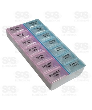 Porta Comprimido Semanal Dia e Noite Plástico HX6661