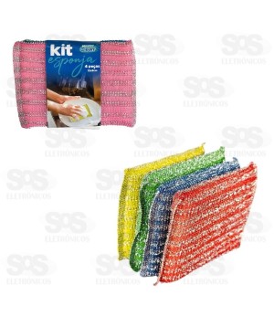 Kit Esponja 4 Unidades Top Útil TOP1407