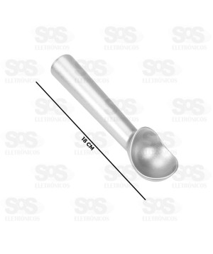 Colher Pegador De Sorvete Cromada 18cm Top Útil TOP1881