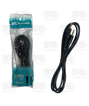 Cabo Auxiliar P2 Para P2 Estéreo 5 Metros Maxmidia MAX-51608-3