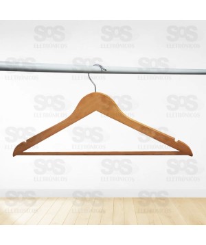 Jogo Cabides De Madeira 3 Peças Top Útil TOP1906