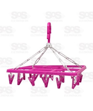 Varal Multiuso Com 20 Prendedores Top Útil TOP1649