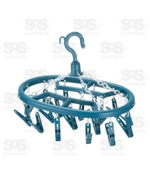 Varal Multiuso Com 20 Prendedores Top Útil TOP1650