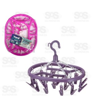 Varal Multiuso Com 20 Prendedores Top Útil TOP1650