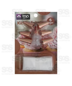 Kit Confeiteiro Com 9 Peças Bico e Aplicador Top Útil TOP1886