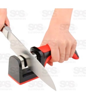 Afiador e Amolador De Faca 3 Níveis Top Útil TOP0686