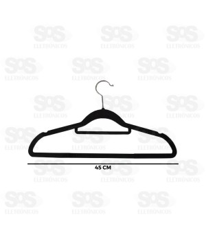 Jogo Cabides Aveludados 5 Peças 45CM Top Útil TOP1655