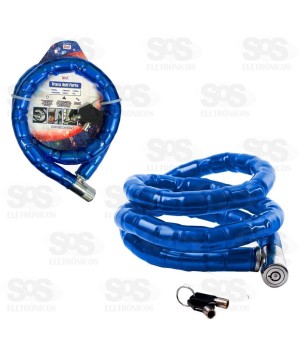 Cadeado Para Bicicleta 22mmx100cm Com 2 Chaves YA-2711