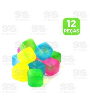 Gelo Artifícial 12 Cubos Coloridos Top Útil TOP0721