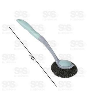 Esponja de Aço Inox 30CM Colorida Top Útil TOP0667