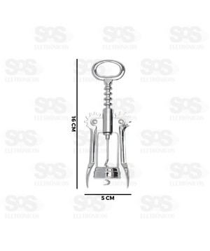 Abridor Saca Rolhas de Aço Inox Top Útil TOP0470
