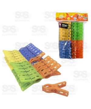 Conjunto 24 Prendedores De Plástico Top Útil TOP0901