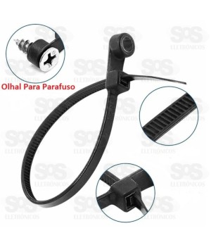 Abraçadeira De Nylon com Olhal 3,6x150mm Com 100 Unidades Troya Tools TRY-0139