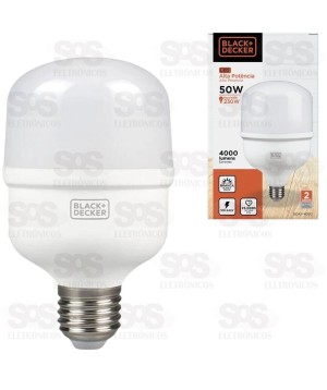 Lâmpada LED 50W 4000 Lúmens Alta Potência Black Decker BDAP-4000