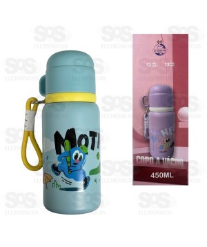 Garrafa Infantil Térmica 450ML Squeeze Estampas Sortidas LK-049