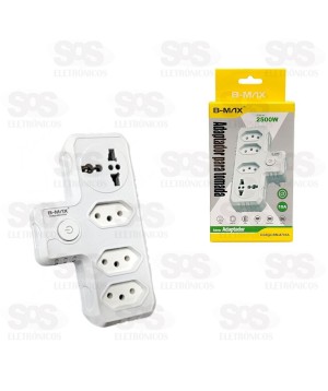 Adaptador 3 Tomadas B-Max BM-8703A
