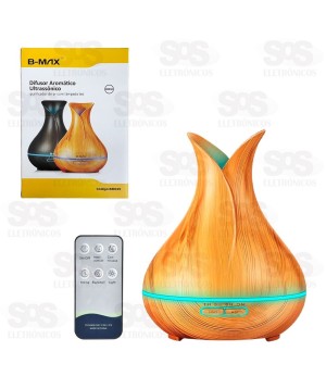 Difusor Umidificador Aromático Ultrassônico 500ML B-Max BM029