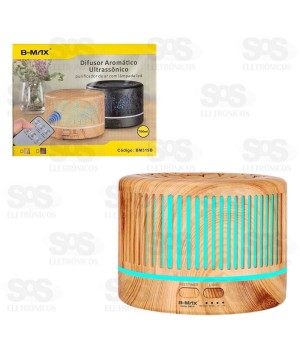 Difusor Umidificador Aromático De Ar Com LED e Controle Remoto B-Max BM319B