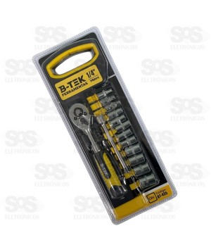 Kit Chave de Catraca 1/4 Polegadas 14 Peças BT-435