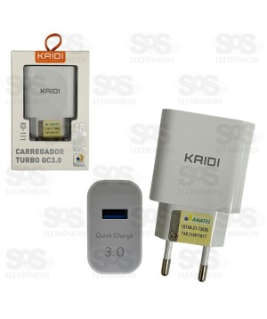 Carregador Turbo QC3.0 18W Kaidi KD-111