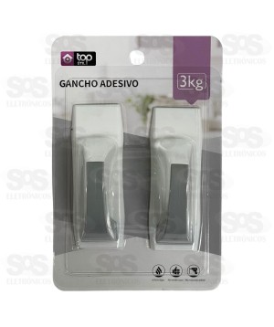 Ganchos Multiuso Adesivo 2 Unidades Top Útil TOP1999