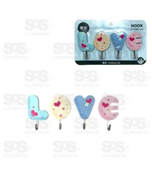 Ganchos Multiuso Love Top Útil TOP0809
