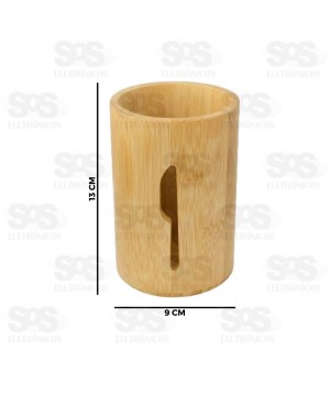 Porta Talheres Bambu 13x9cm Top Útil TOP1415