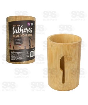 Porta Talheres Bambu 13x9cm Top Útil TOP1415
