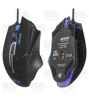 Mouse Gamer 3200DPI Com LED Exbom MS-G270