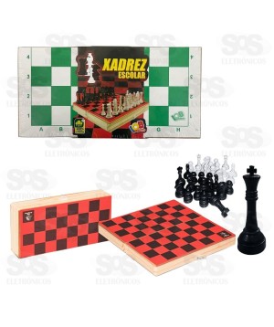 Jogo De Xadrez Estojo de Madeira IOB 072