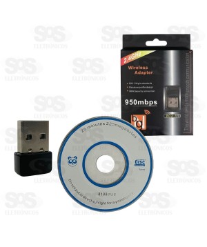 Mini Antena Wireless 950mbps  2.4Ghz