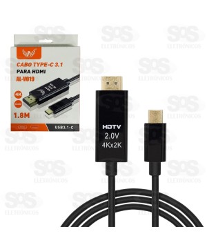 Cabo Adaptador Type C Para HDMI 4K Altomex AL-V019