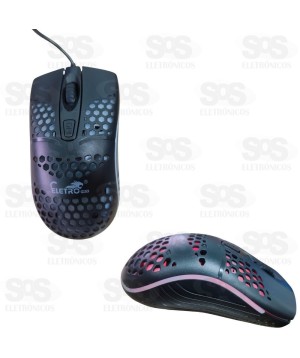 Mouse Gamer 2400 DPI Com Fio USB RGB Eletrmex EL-2111
