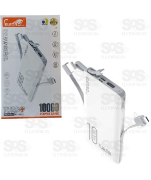 Carga Extra 10.000mAh Turbo 4 Interfaces Eletromex EL-2921