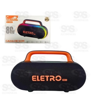 Caixa De Som Bluetooth 80W Eletromex EL-1126