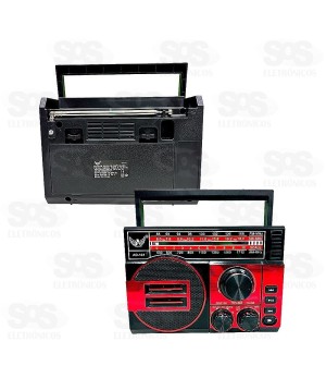 Rádio Retrô Bluetooth FM Com Lanterna 3 Bandas Altomex AD-231