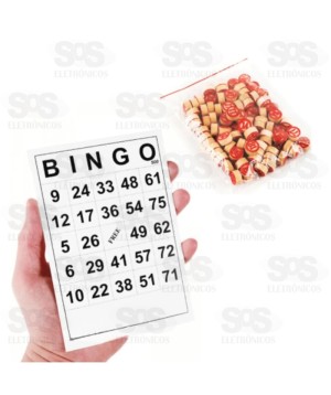 Jogo Bingo Com 40  Cartelas e 75 Marcadores Onyx 2877