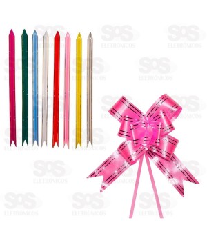 Laço Fácil Para Embalagens 10 Unidades 15CM Cores Variadas 5419