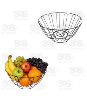 Fruteira de Mesa Aramado Preto Onyx 6283